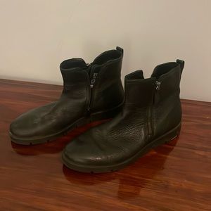 Black Leather Booties by Ecco size 40